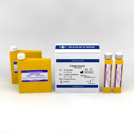 Diazyme Laboratories Test Kit General Chemistry Lipase Assay Serum / Plasma Sample FDA 510(k) Exempt 300 Tests - DZ132A-K