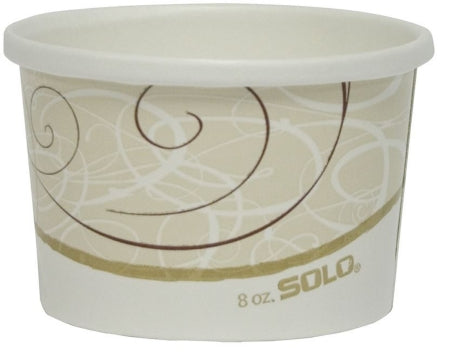 Solo Cup Flexstyle Food Container Symphony Print Disposable Paper 2-1/4 X 3 X 3-1/6 Inch - H4085-J8000