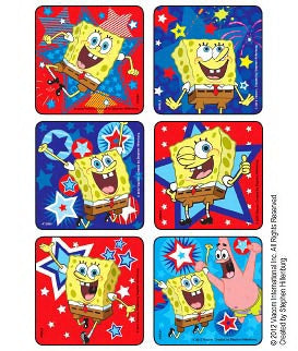 Medibadge Disney 75 Per Unit Spongebob Stars And Stripes Sticker - T2069P