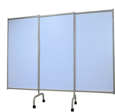Winco Privess Elite Privacy Screen Folding 3-Panel Aluminum / Vinyl - 317-02