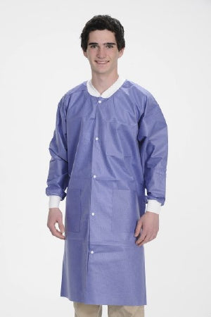 Valumax International ValuMax Extra-Safe Lab Coat Blueberry 4X-Large Long Sleeves Knee Length - 3660BB4XL