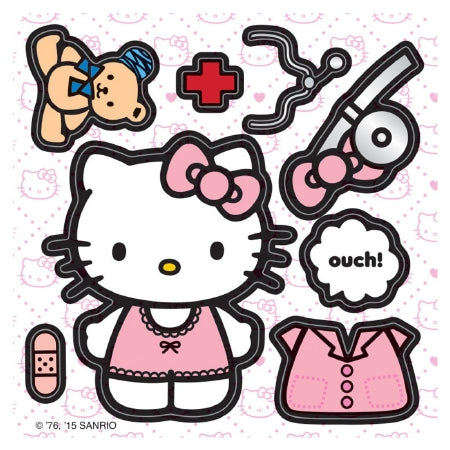 Smilemakers Make-Your-Own 100 Per Unit Hello Kitty Doctor Sticker 2.5 Inch - ST1064B