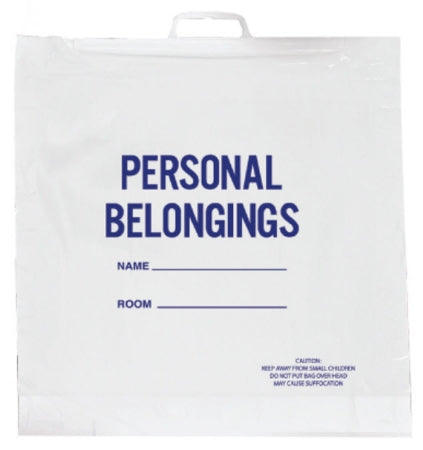 Action Bag Patient Belongings Bag 20 X 20 Inch Snap Closure White - PBB202004RH