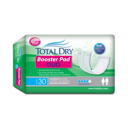 TotalDry Booster Pad Duo - Incontinence Booster Pad 12 Inch Length Heavy Absorbency SecureLoc Core One Size Fits Most Adult Unisex Disposable - BH98102