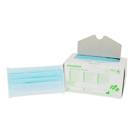 Barrier Extra Protection - Surgical Mask Anti-fog Pleated Earloops One Size Fits Most Blue NonSterile Not Rated Adult - 42241