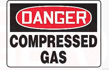 Grainger Accuform Caution Sign Danger Compressed Gas - 9V180