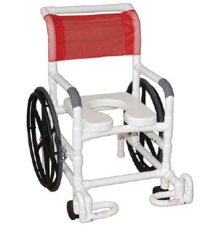 Mjm International Self Propelled Transport Shower Chair  Pvc Frame 21 Inch Height - 131-18-24W-IF