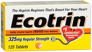 Medtech Laboratories Ecotrin Pain Relief 325 mg Strength Aspirin Tablet 125 per Bottle - 4203710379