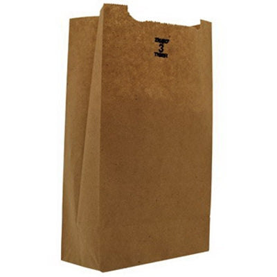 Saalfeld Redistribution Duro Grocery Bag Brown Kraft Recycled Paper 3 lbs. - 18403