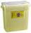Bemis Healthcare Bemis Sentinel Chemotherapy Container Nestable 13-1/2 H X 13-7/8 L X 6-7/8 W 3 Gallon Translucent Yellow Base / White Lid Horizontal Entry Lid - 303040