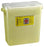 Bemis Sentinel - Chemotherapy Waste Container 13-1/2 H X 13-7/8 L X 6-7/8 W 3 Gallon Translucent Yellow Base / White Lid Horizontal Entry Flap Lid - 303040