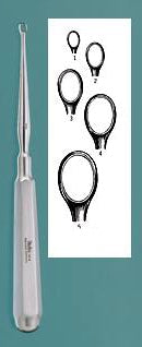 Miltex - Dermal Curette Piffard 6-1/4 Inch Length Hexagonal Handle Size 2 Tip Straight Fenestrated Oval Tip - 33-8