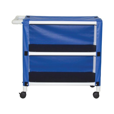 MJM International - Linen Cart with Cover 2 Shelves 100 lbs. per Shelf Weight Capacity PVC 3 Inch Twin Casters - 332-2C