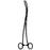 Sklar Sklar Black Laser Surgery Grasping Forceps DeLee 11 Inch Surgical Grade Stainless Steel NonSterile Ratchet Lock Finger Ring Handle Curved Heavy Serrated Blunt Tips - 90-7111