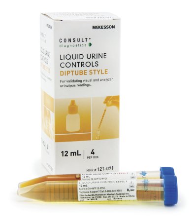 McKesson McKesson Consult Urine Chemistry Liquid Urine Dipstick Control Solution, 2 Levels Analyte Testing Positive / Negative Level 2 X 12 mL - 121-071