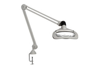 Luxo Corp Magnifying Light LED Edge Clamp Mount Grey 59 W - WAL025968