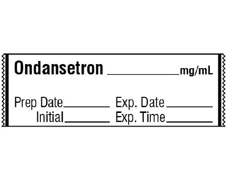 Shamrock - Drug Label Anesthesia Label Ondansetron mg/mL Prep Date_Exp Date_ Initial_Exp Time_ White 1/2 X 1 Inch - SA-3251-EXP
