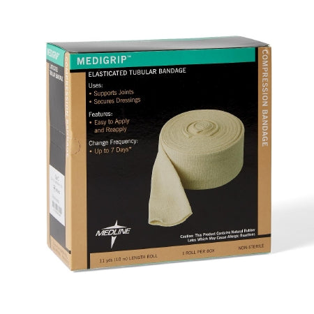 Medigrip - Elastic Tubular Support Bandage 2-1/2 Inch X 11 Yard Small Hand / Limb Standard Compression Pull On Tan Size B NonSterile - Medline - MSC9501