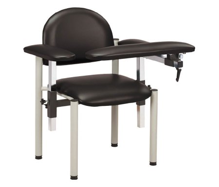 SC Series - Blood Drawing Chair 1 Adjustable Flip Up Armrest Black - 6050-U-3BK