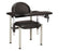 Clinton Industries SC Series Blood Drawing Chair 1 Adjustable Flip Armrest Black - 6050-U-3BK