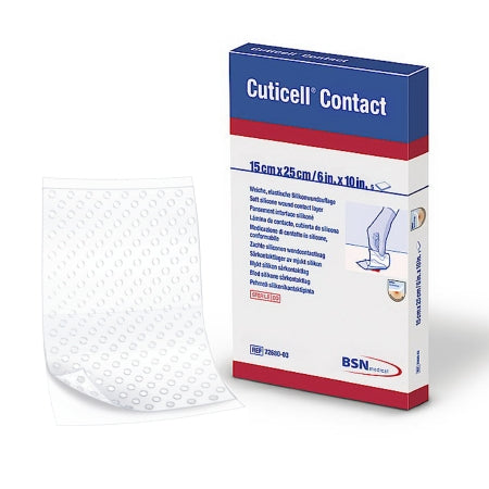Cuticell Contact - Wound Contact Layer Dressing 6 X 10 Inch Silicone Rectangle Sterile - 7268003