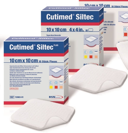 BSN Medical Cutimed Siltec Plus Silicone Foam Dressing Silicone Foam 4 X 4 Inch - 7328801