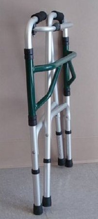 Newmatic Medical - Single Release Walker Adjustable Height Aluminum Frame 250 lbs. Weight Capacity 32 to 36 Inch Height - 12305