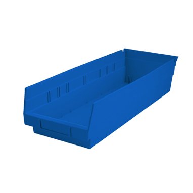 Health Care Logistics - Shelf Bin Blue Plastic 4 X 6-5/8 X 17-7/8 Inch - 1455B