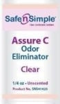 Safe N Simple Assure C Odor Eliminator 1/4 oz., Clear - SNS41425