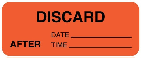 United Ad Label PDC Pre-Printed Label Auxiliary Label DISCARD AFTER DATE_____TIME_____ Fluorescent Red 7/8 X 2-1/4 Inch - ULPH236