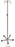 Mac Medical Inc MRI Series IV Stand 4-Hook Five Leg, 2 Inch Swivel Casters, Tip Resistant Base - IVS-7004