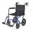 Medline - Transport Chair Aluminum Frame 300 lbs. Weight Capacity Full Length / Permanent Arm Red Upholstery - MDS808210ARE