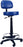 Winco 4380 Series Task Stool Gas Lift, Fingertip Adjustment, Adjustable Footring Steel Gray - 4380-27