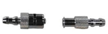 Anesthesia Associates Connector Set Male and Female Luer lock X 3/16 Inch Hose Barbs, Chrome Plated Brass - 00-517-L