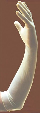 DermAssist Elbow Length - Surgical Glove Size 6.5 Sterile Pair Latex Extended Cuff Length Fully Textured White Not Chemo Approved - 141650