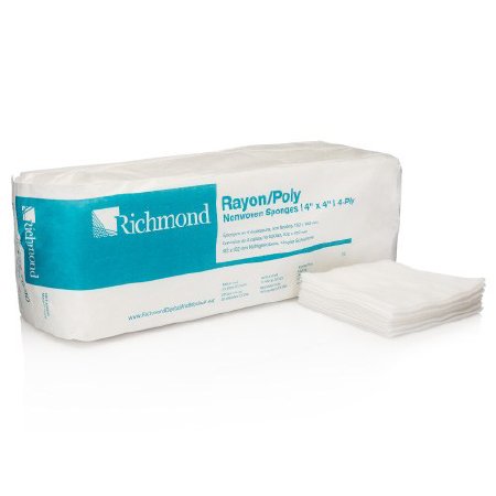 Richmond Dental Company Nonwoven Sponge Polyester / Rayon 4-Ply 4 X 4 Inch Square Nonsterile - 300636
