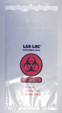 Tamper-Evident - Specimen Transport Bag with Document Pouch 15 X 17 Inch Adhesive Closure Biohazard Symbol / Storage Instructions NonSterile - LABAC21517