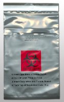 Lab-Loc - Specimen Transport Bag with Document Pouch 6 X 10-1/4 Inch Adhesive Closure Biohazard Symbol / Storage Instructions NonSterile - LAB20610C