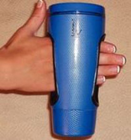 Patterson Medical Supply Easy Grip Drinking Mug 16 oz. Blue Polycarbonate Reusable - 561833