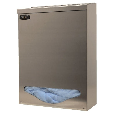 Bowman Manufacturing Bowman PPE Dispenser BOWMAN Silver Stainless Steel Manual Single Bin Wall Mount - BK001-0300