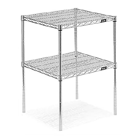 Uline - Wire Shelving Unit 2 Shelves Adjustable 24 X 24 X 34 Inch - H-2944-34C