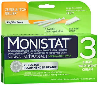 Medtech Laboratories Monistat Vaginal Antifungal 4% Strength Suppository 3 per Box Applicator - 63736001803