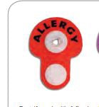 Ident-Alert - Identification Wristband Alert Band Permanent Snap Allergy - 8621A-16-PDH