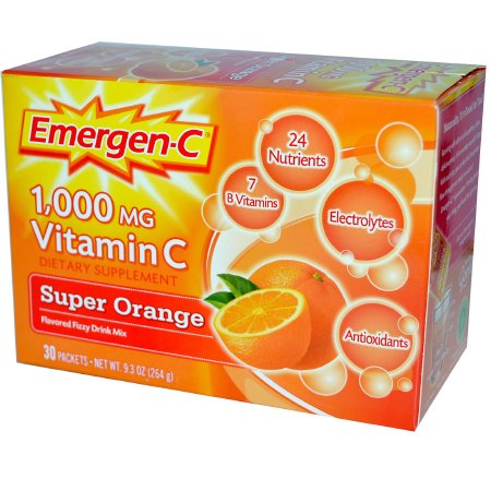 Emergen-C - Oral Supplement Super Orange Flavor Powder 0.3 oz. Individual Packet - 07631430297