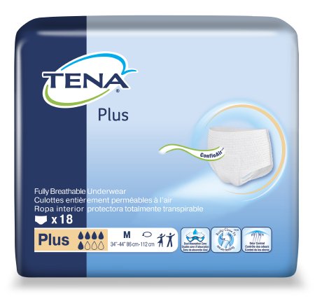 SCA Personal Care TENA Plus Adult Absorbent Underwear Pull On Medium Disposable Moderate Absorbency - 72238