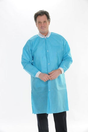 Valumax International ValuMax Extra-Safe Lab Coat Aqua Medium Long Sleeves Knee Length - 3660AQ