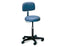 Hausmann Industries Air Lift Stool Padded Backrest Pneumatic Height Adjustment / Hand Operated 5 Casters Dove Gray - 2123-722