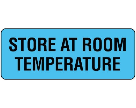 Shamrock Scientific Shamrock Pre-Printed Label Auxiliary Label STORE AT ROOM / TEMPERATURE Blue 3/4 X 2 Inch - UPCR-5003