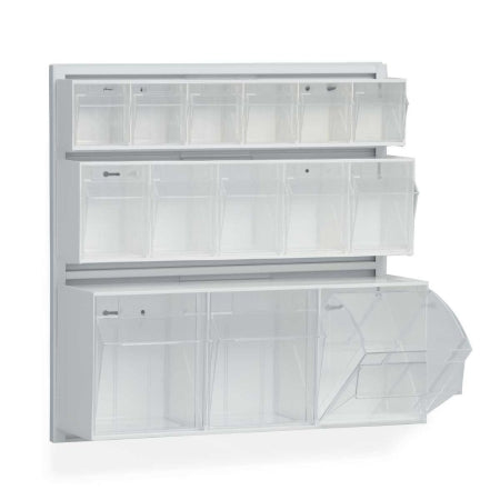 Market Lab Inc Storage Bin Unit Clear 5-1/4 X 6-1/2 X 23-1/2 Inch - 10380
