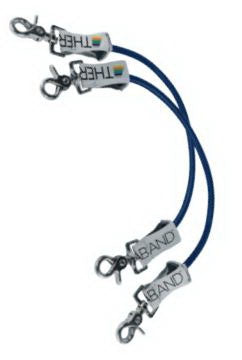 TheraBand - Exercise Resistance Tubing with Connectors Blue 18 Inch Length Heavy Resistance - 21651